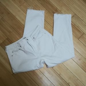 Pistola Jeans Distressed Crop Size 29 High Rise stylep6991efn-por porcelain